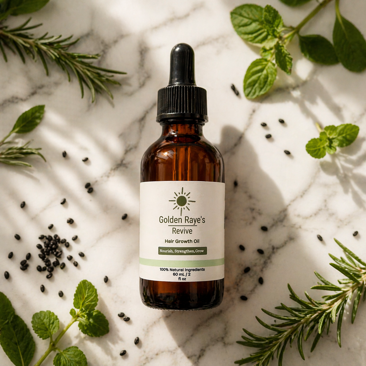 Golden Raye's Revive natural hair growth and thickening oil