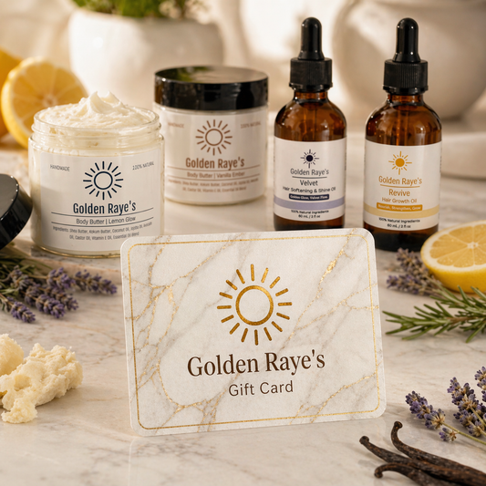 Golden Raye's natural skincare digital gift card